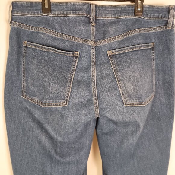 Democracy Ab Solution Crop Jeans Distressed High Rise Slim Leg Blue 16W Women - Picture 6 of 6